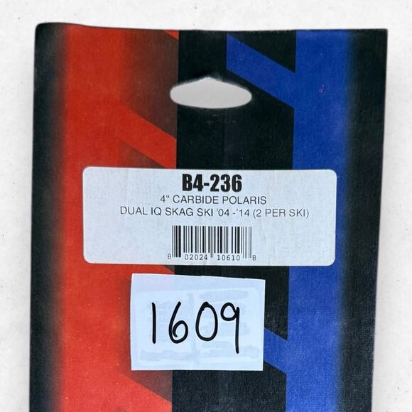 Bottom Line B4-236 4" Carbide Polaris Dual IQ Skag Ski '04-'14 (2 per Ski) 1609 - Picture 2 of 4